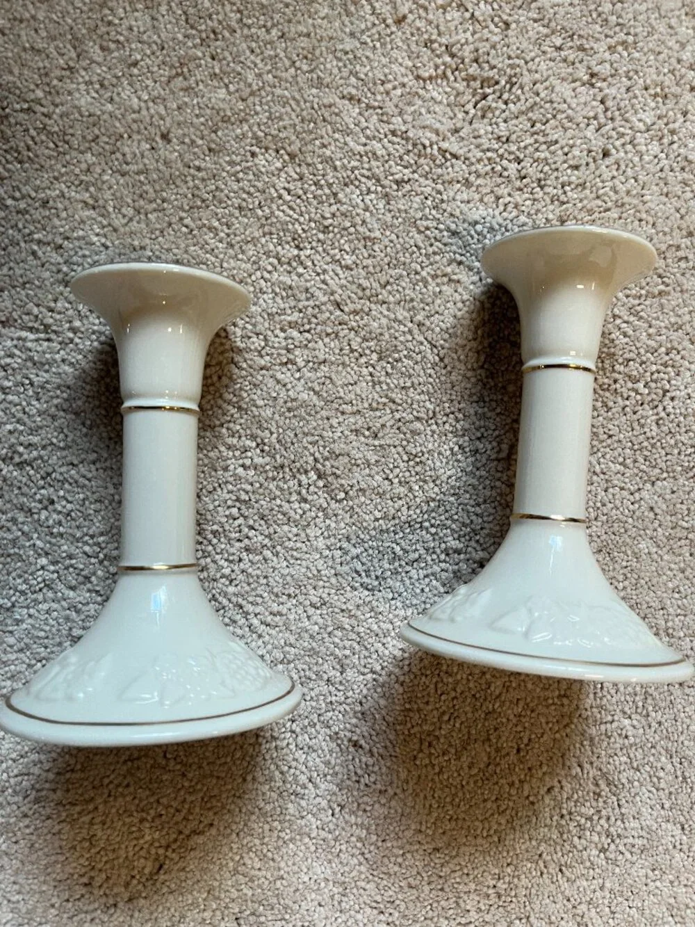Vintage Lenox Fruits of Life Candlesticks Pair
